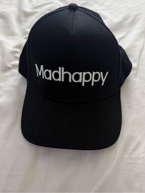 Madhappy Black Cap with White Embroidered Logo